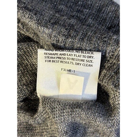 EILEEN FISHER Blue Delave Linen Lightweight Sheer Pullover Sweater XL Asymmetric - Picture 8 of 10